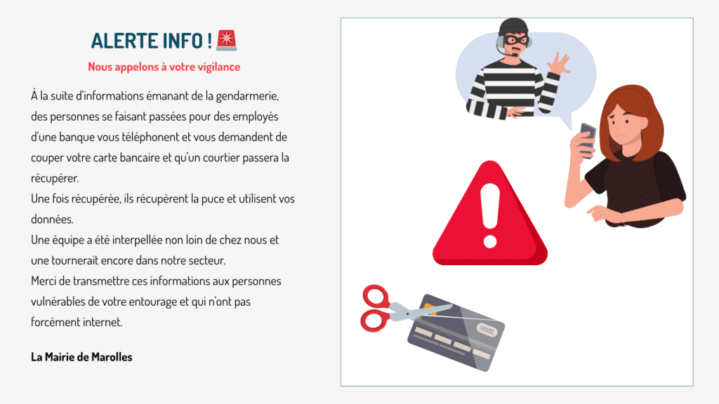 Information sur une fraude à l'appel téléphonique
